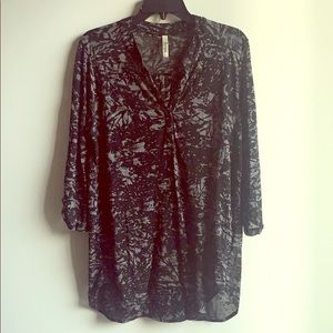 Black and Gray Tunic Top